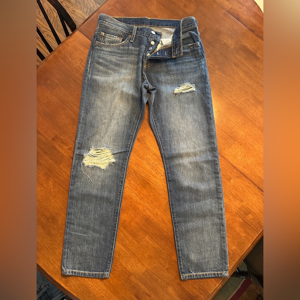 Levi's 501 ct Jeans with Distressed Details button fly